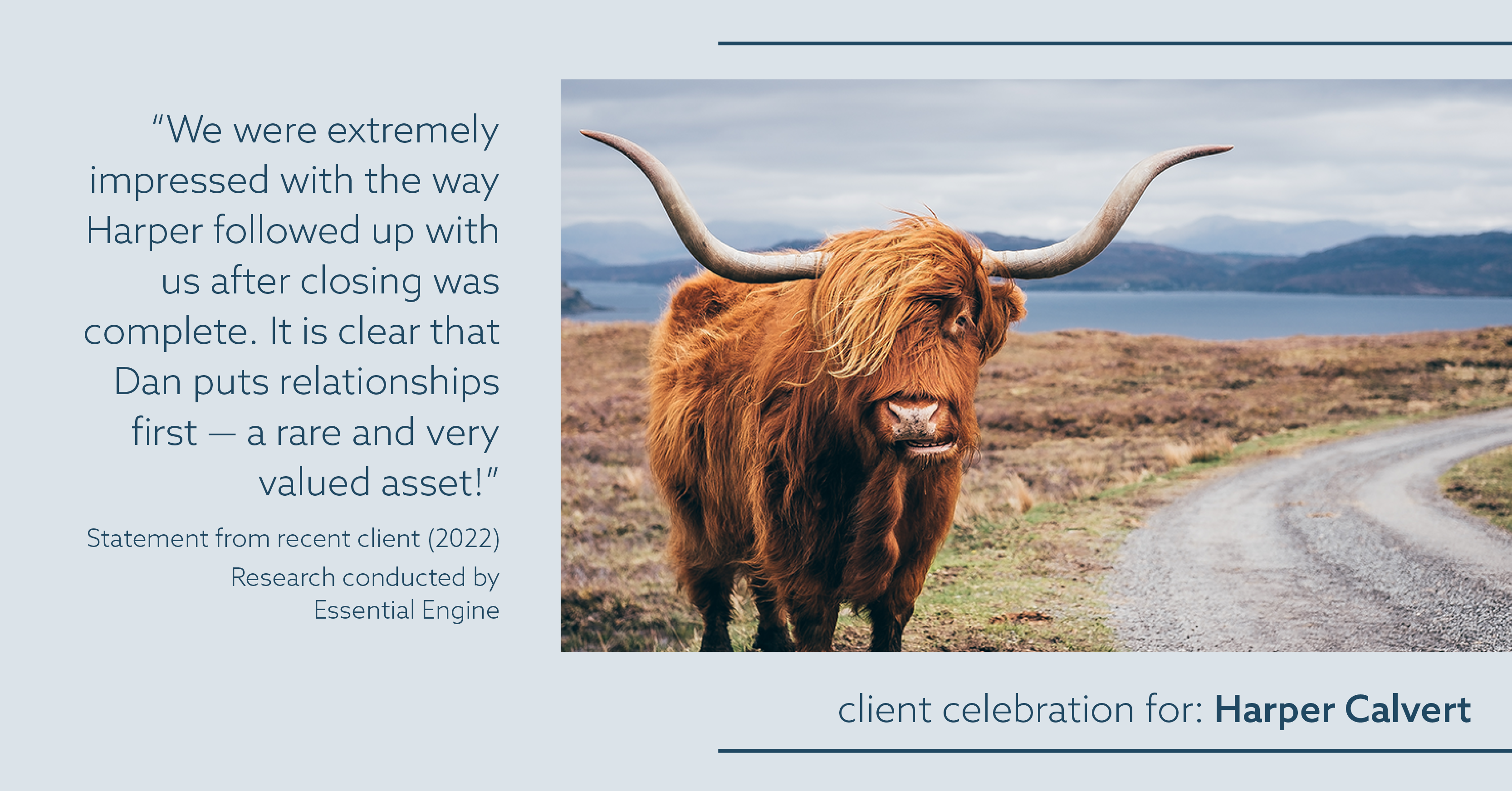 Testimonial for real estate agent Harper Calvert: 