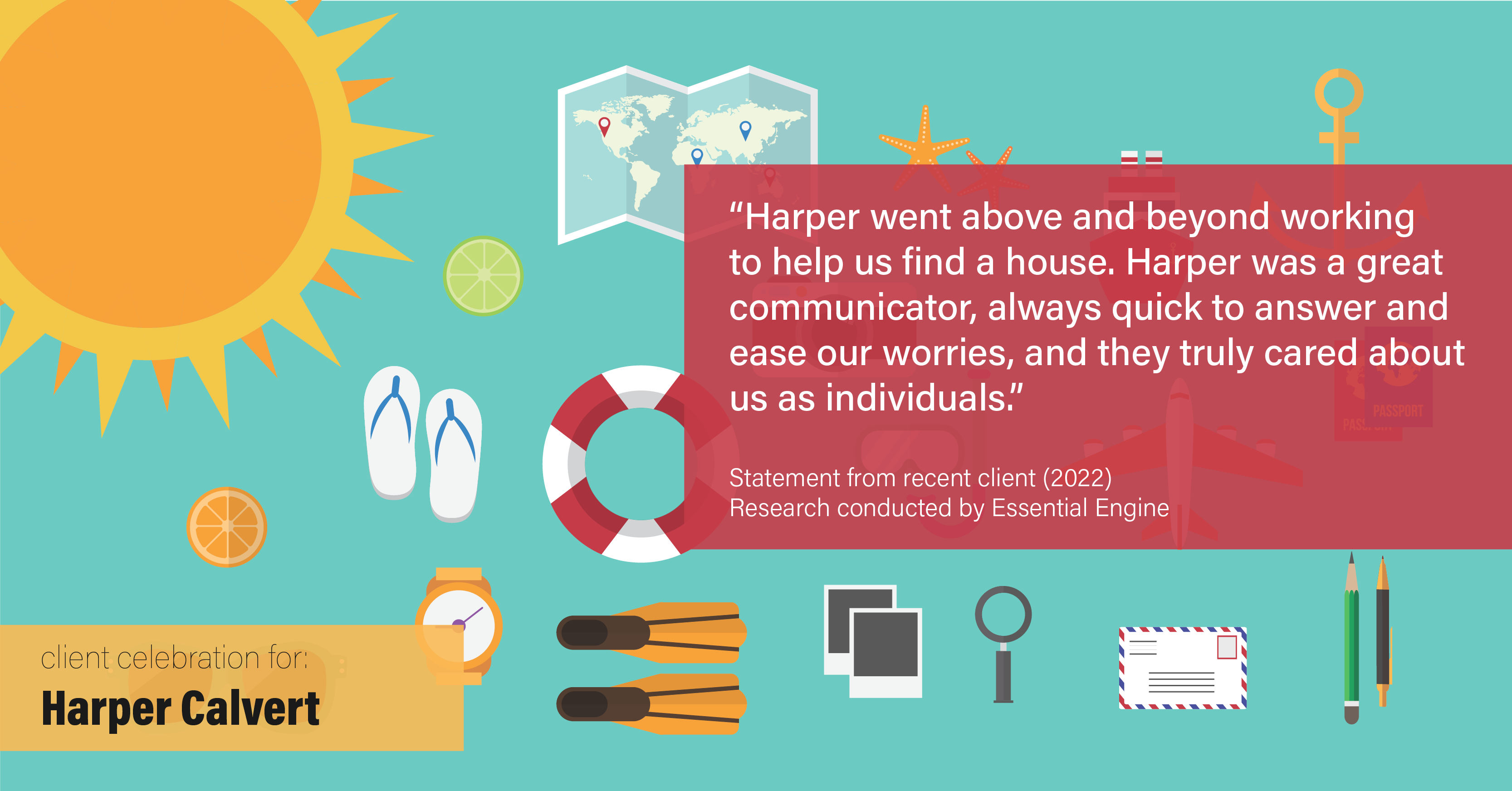 Testimonial for real estate agent Harper Calvert: 