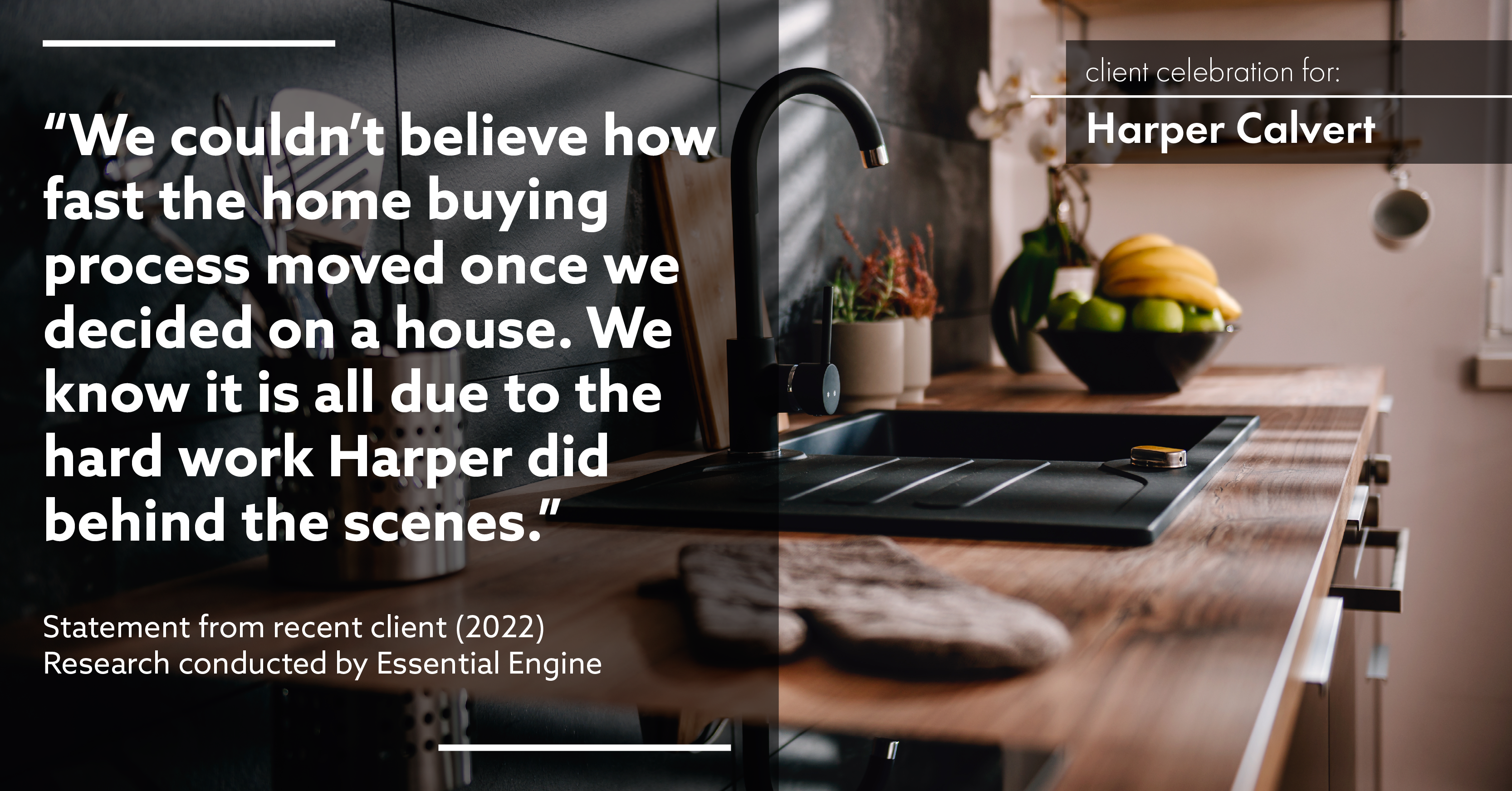 Testimonial for real estate agent Harper Calvert: 